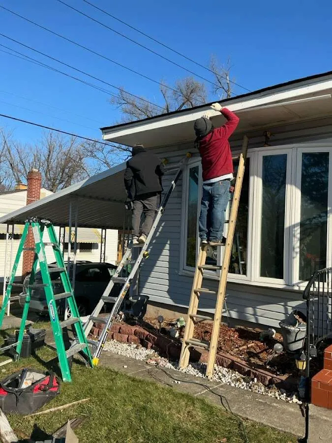 Restoration crew performing exterior repair in Orange City